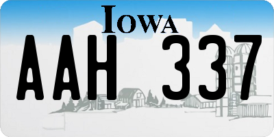 IA license plate AAH337