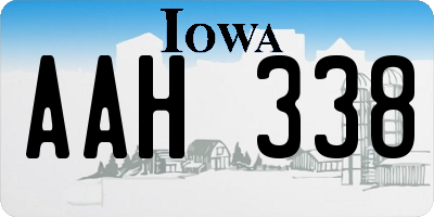 IA license plate AAH338