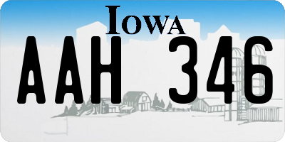 IA license plate AAH346