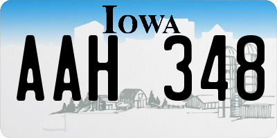 IA license plate AAH348