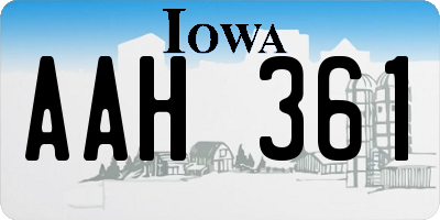 IA license plate AAH361