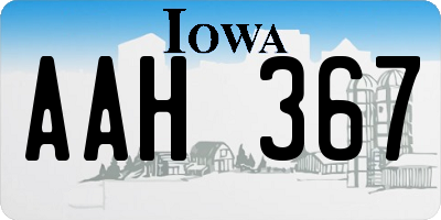 IA license plate AAH367