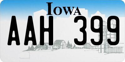 IA license plate AAH399