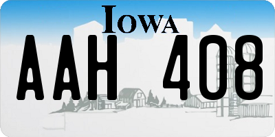 IA license plate AAH408