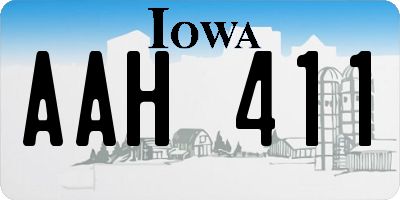 IA license plate AAH411