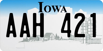 IA license plate AAH421