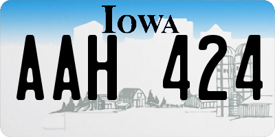 IA license plate AAH424