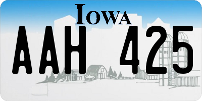 IA license plate AAH425