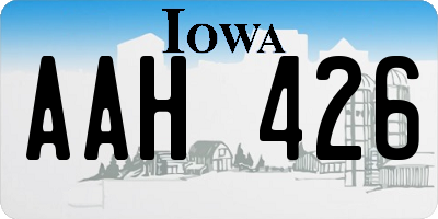 IA license plate AAH426