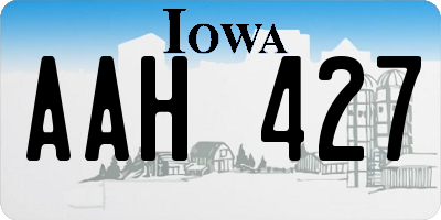 IA license plate AAH427