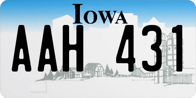 IA license plate AAH431