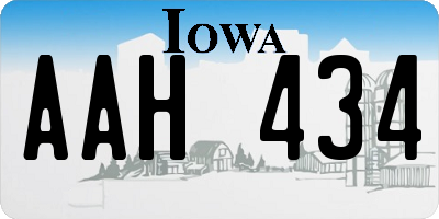 IA license plate AAH434