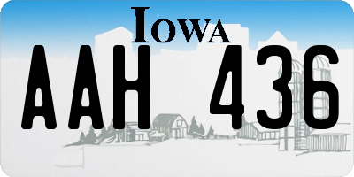 IA license plate AAH436