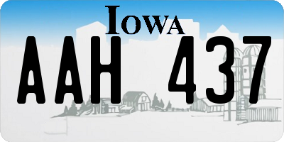 IA license plate AAH437