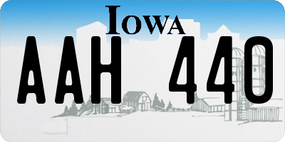 IA license plate AAH440