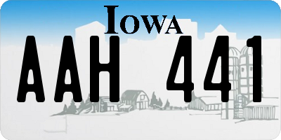 IA license plate AAH441