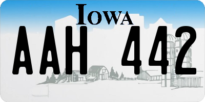 IA license plate AAH442