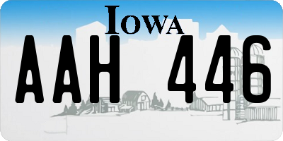 IA license plate AAH446