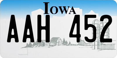 IA license plate AAH452