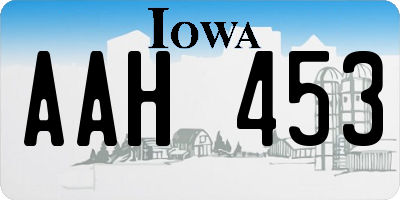 IA license plate AAH453