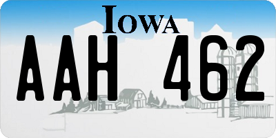 IA license plate AAH462