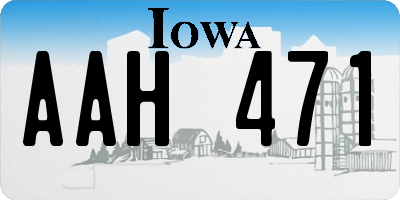 IA license plate AAH471