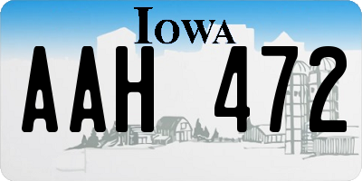 IA license plate AAH472