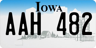 IA license plate AAH482