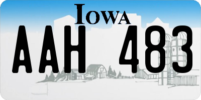 IA license plate AAH483