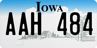 IA license plate AAH484