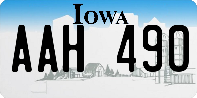 IA license plate AAH490