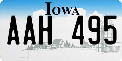 IA license plate AAH495