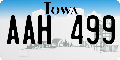 IA license plate AAH499