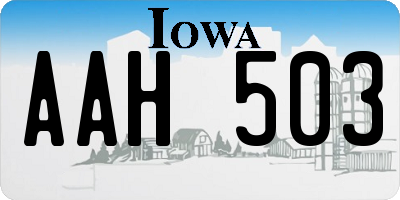 IA license plate AAH503