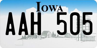 IA license plate AAH505