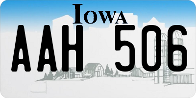 IA license plate AAH506