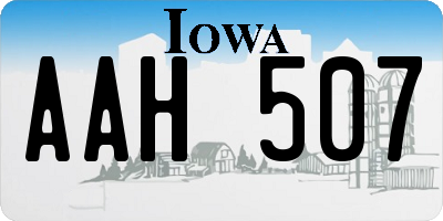 IA license plate AAH507