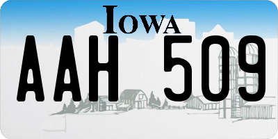 IA license plate AAH509