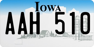 IA license plate AAH510