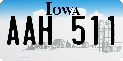 IA license plate AAH511