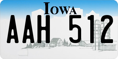 IA license plate AAH512