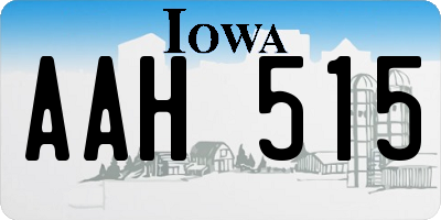 IA license plate AAH515