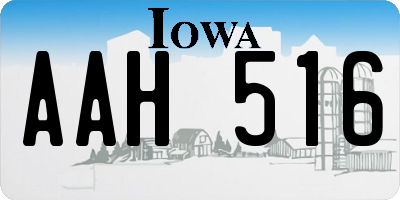 IA license plate AAH516