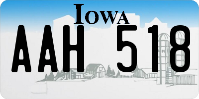 IA license plate AAH518