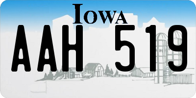 IA license plate AAH519