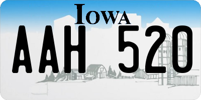 IA license plate AAH520