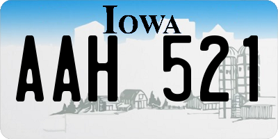 IA license plate AAH521