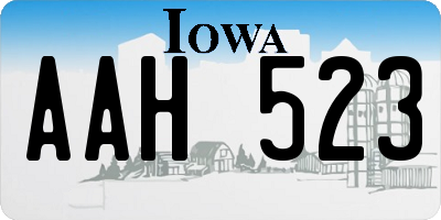 IA license plate AAH523