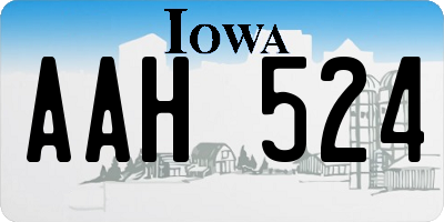 IA license plate AAH524