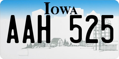 IA license plate AAH525